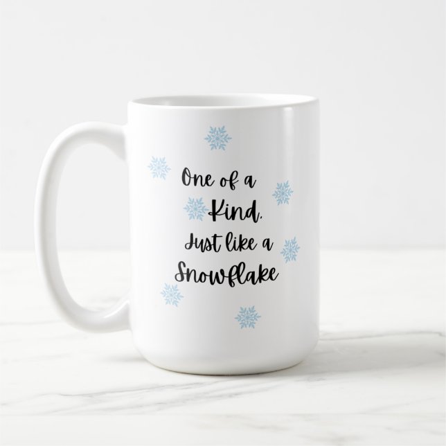 Taza De Café Único, como un copo de nieve (Izquierda)