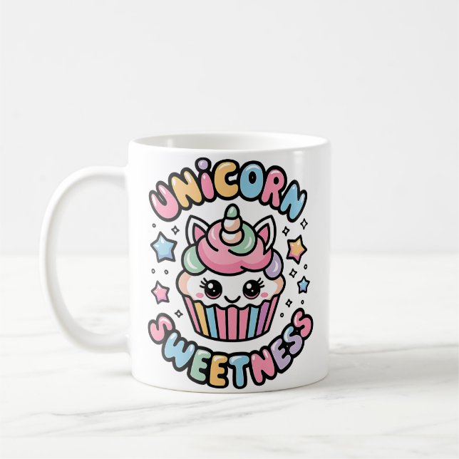 Taza De Café Unicorn Cupcake Sweetness Magical Treats Lover (Izquierda)
