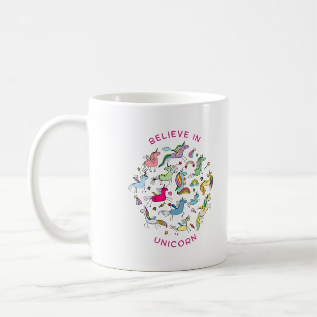 Taza De Café Unicorn Magic Kawaii (Izquierda)