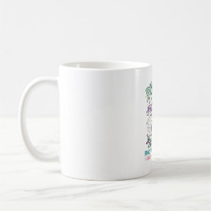 Taza De Café Unicorn Pilates y polvo de hadas tipografía negrit