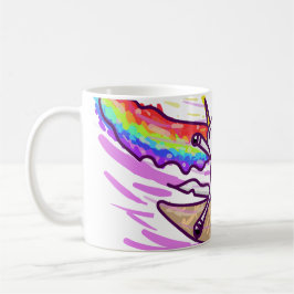 Taza De Café Unicorn Rainbow Riding Ice Cream Cone