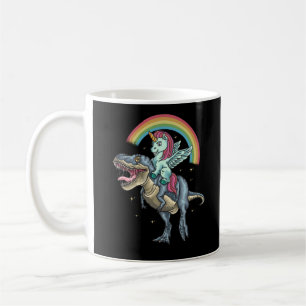 Taza De Café Unicorn Riding T rex Dinosaur