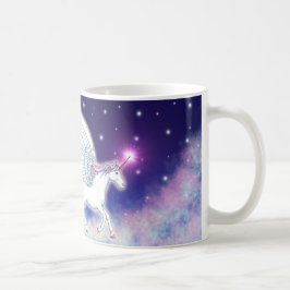 Taza De Café Unicornio alado con estrellas