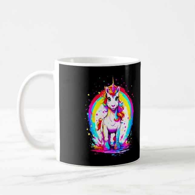 Taza De Café Unicornio arcoiris (Izquierda)
