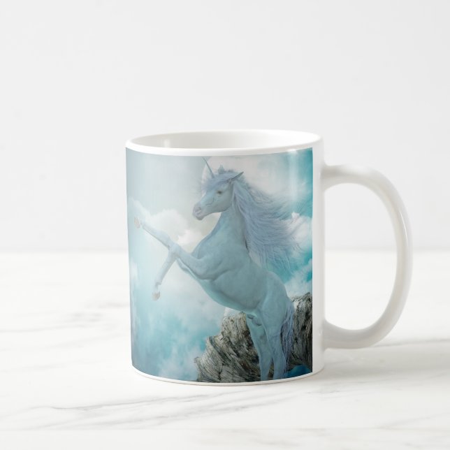 Taza De Café unicornio azul (Derecha)