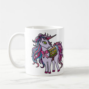 Taza De Café Unicornio azul y púrpura