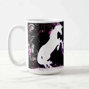 Taza De Café Unicornio blanco V (Splash colorido)