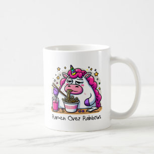 Taza De Café Unicornio comiendo Ramen
