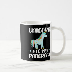 Taza De Café Unicornio comió mi páncreas - Diabético Cuadro Uni