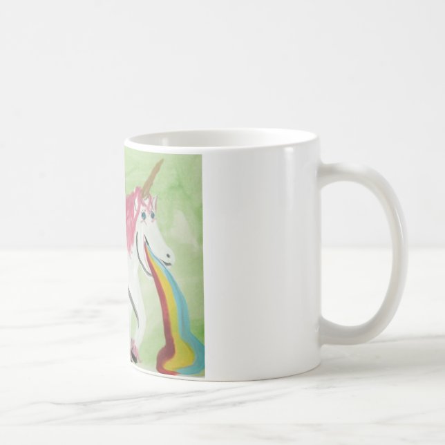 Taza De Café Unicornio con la gripe de estómago (Derecha)
