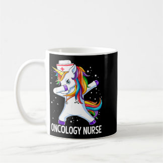 Taza De Café Unicornio Dabbing Enfermera de Oncología Divertida