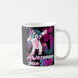 Taza De Café Unicornio de 5 años de edad Dabbing 5 Chica de cum