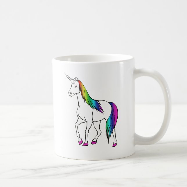 TAZA DE CAFÉ UNICORNIO DE ARCOÍRIS (Derecha)