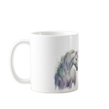 Unicornio de Cuerno de Oro Blanco Mágico