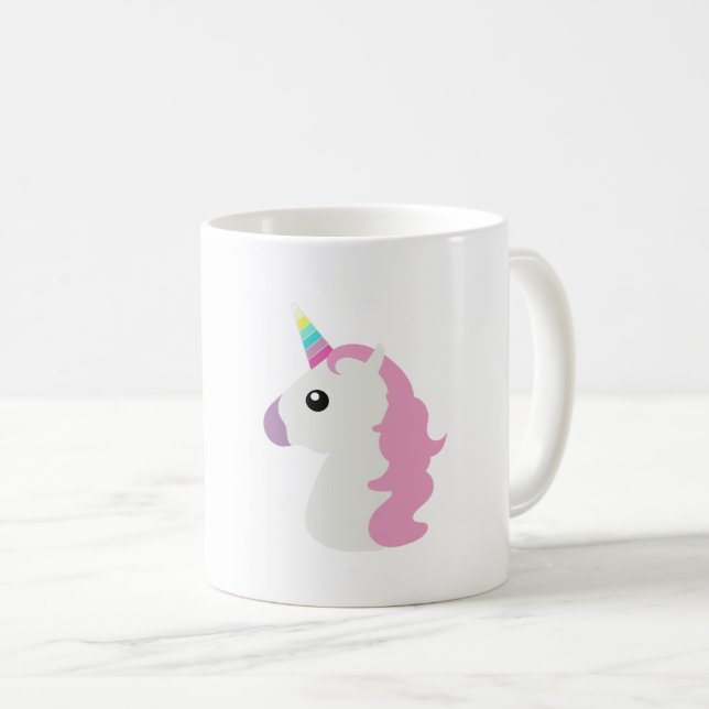 Taza De Café Unicornio de la emoji (Anverso derecho)