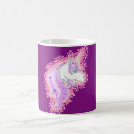 Taza De Café Unicornio de lila rosa