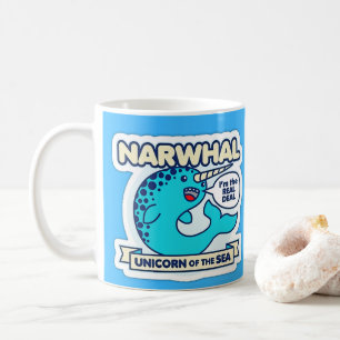 Taza De Café Unicornio de Narwhal del mar