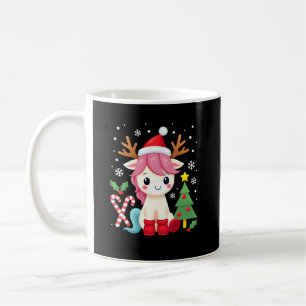 Taza De Café Unicornio de Navidad Lindo Mágico Xmas Niñas Peque