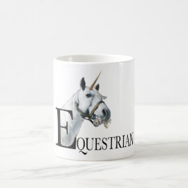 Taza De Café Unicornio de ojos laterales ecuestres