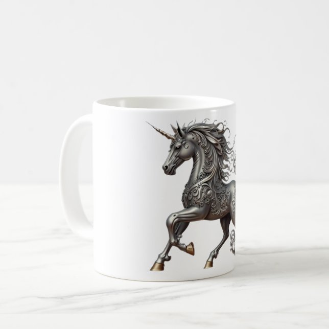 TAZA DE CAFÉ UNICORNIO DE PLATA (Anverso izquierdo)