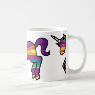 Taza De Café Unicornio del remolino del arco iris