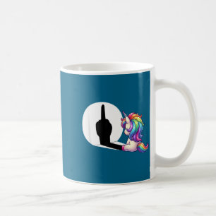 Taza De Café Unicornio Divertido Con El Dedo Medio Mañana Gruñó