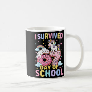 Taza De Café Unicornio Divertido Sobreviví 67 Días De Escuela M