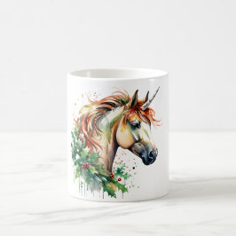 Taza De Café Unicornio en Navidades