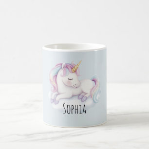 Taza De Café Unicornio En Una Nube