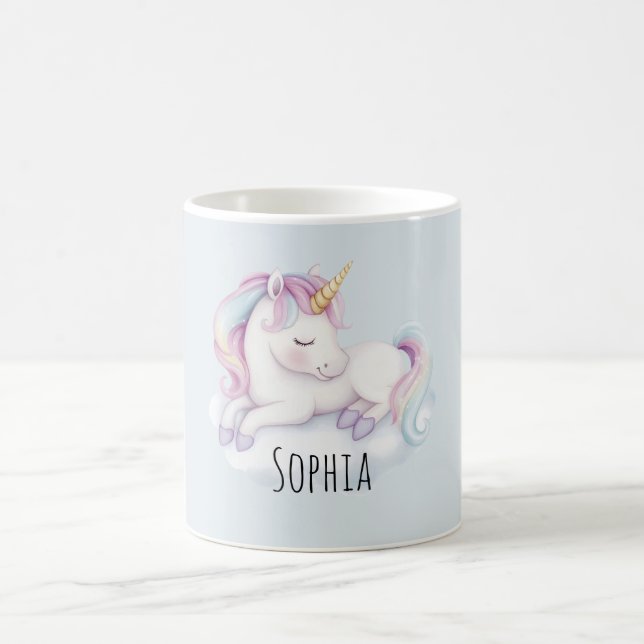 Taza De Café Unicornio En Una Nube (Centro)