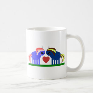 Taza De Café Unicornio encantado se enamora