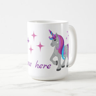 Taza De Café Unicornio Lindo & Estrellas