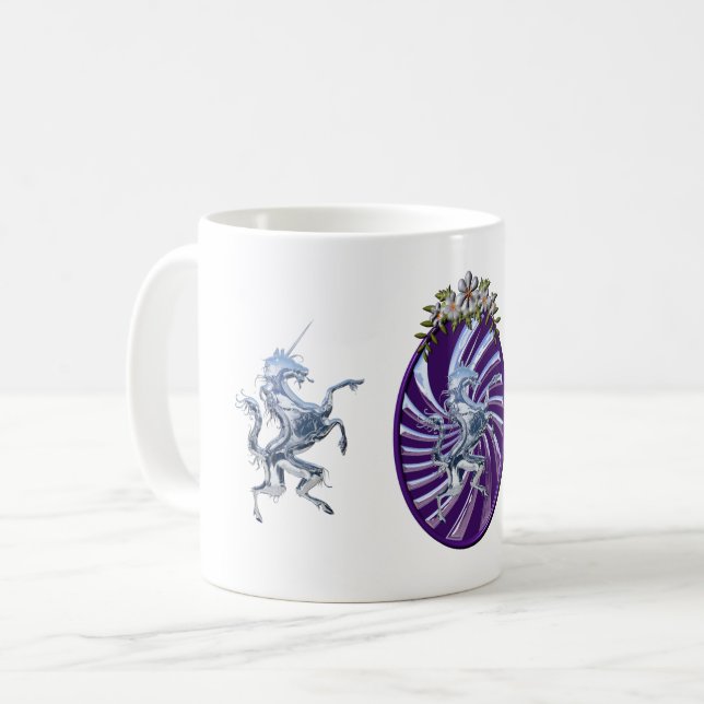 Taza De Café Unicornio mágico de plata (Anverso izquierdo)