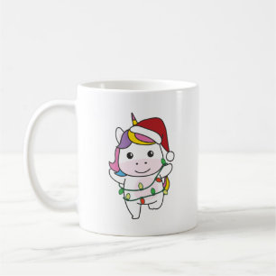 Taza De Café Unicornio Navidad Animales de Invierno Unicornios 