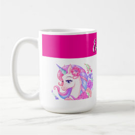 Taza De Café unicornio & personaliza tu nombre 