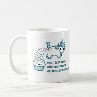 Taza De Café Unicornio Pooping en la magdalena