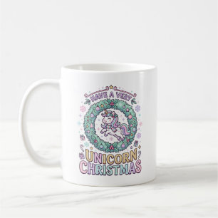 Taza De Café Unicornio Tiene una Navidad muy Unicornio Negrita