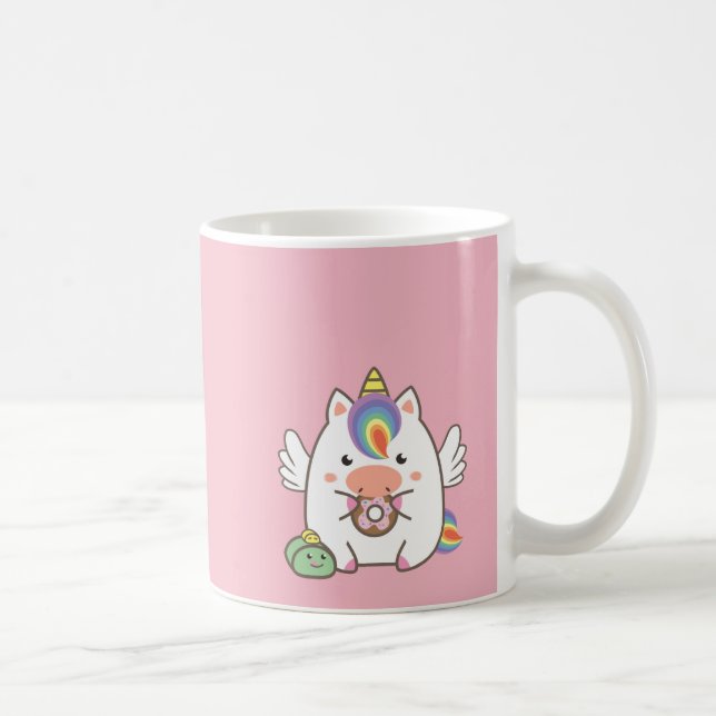 Taza De Café Unicornio y anillos de espuma (Derecha)