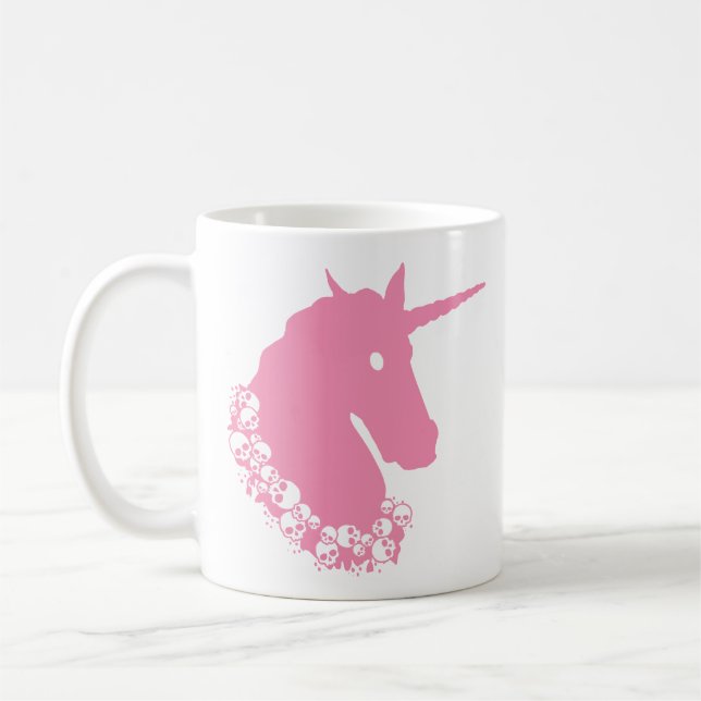 Taza De Café Unicornio Zombie Rosa (Izquierda)