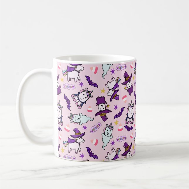 Taza De Café Unicornios de Halloween (Izquierda)