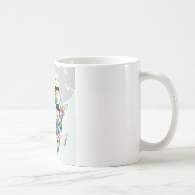 Taza De Café Unidad en la diversidad: colección de banderas de  (Derecha)