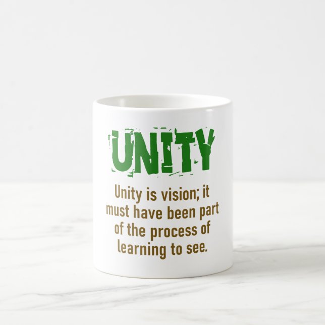 Taza De Café Unidad es visión - Cita de unidad (Centro)