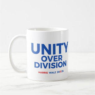 Taza De Café Unidad sobre división - Harris Walz 2024