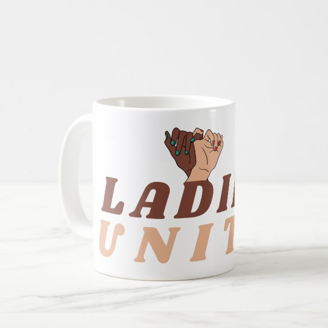 Taza De Café Unidas Señoras - Empoderamiento de las Mujeres   (Anverso izquierdo)
