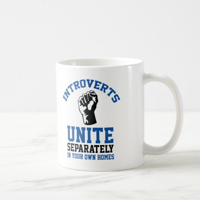 Taza De Café Unidos de introvertidos (Derecha)