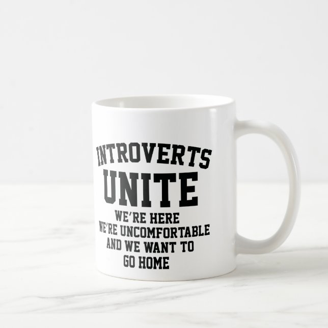 Taza De Café Unidos de introvertidos (Derecha)