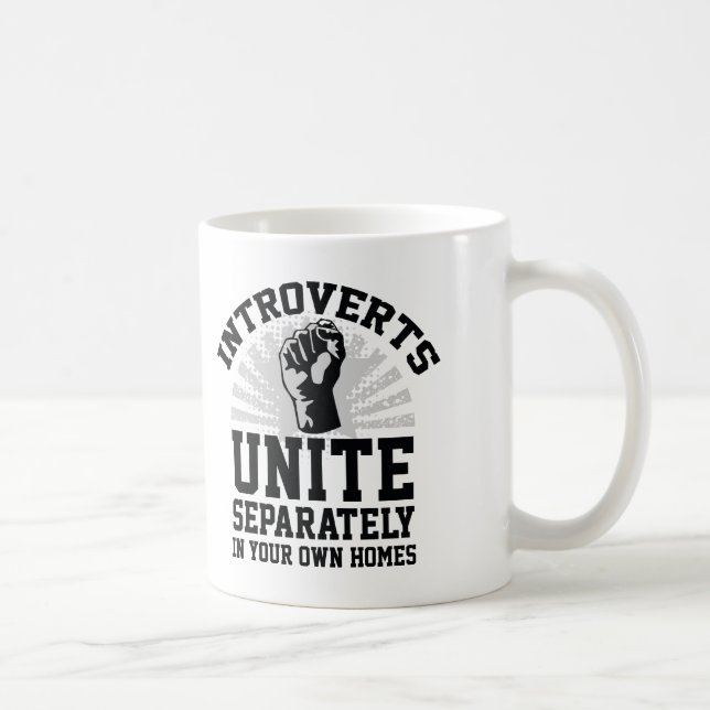 Taza De Café Unidos de introvertidos (Derecha)