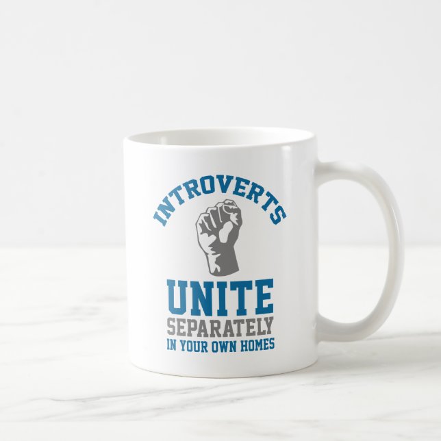 Taza De Café Unidos de introvertidos (Derecha)