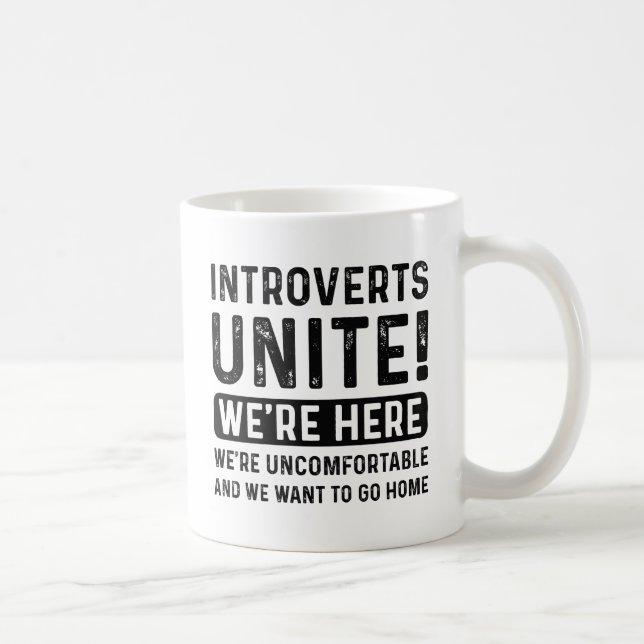 Taza De Café Unidos de introvertidos (Derecha)