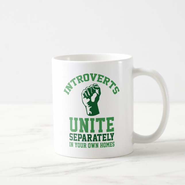 Taza De Café Unidos de introvertidos (Derecha)